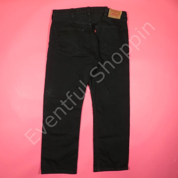 Vintage Levis 501 Jeans Mens 38 Black Original Fit Straight Denim Y2K - Picture 3 of 8